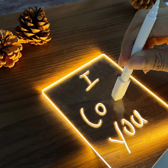 DIY LED Writing Board with Acrylic 3D Night Light